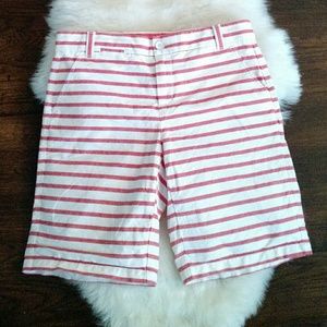 Gap Striped Boyfriend Roll Up Bermuda Shorts 0